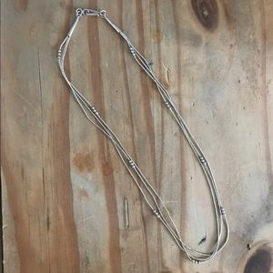 Navajo sterling liquid silver necklace